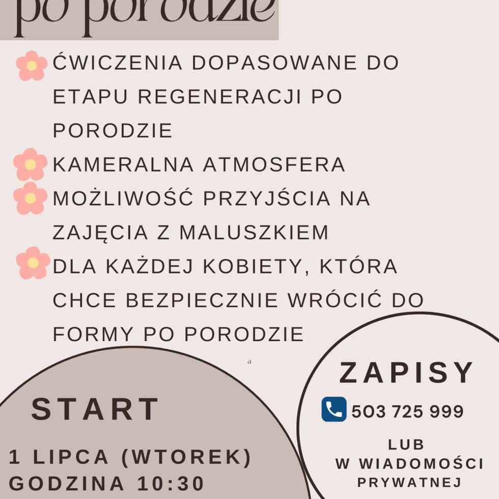 Zajęcia po porodzie dla mam